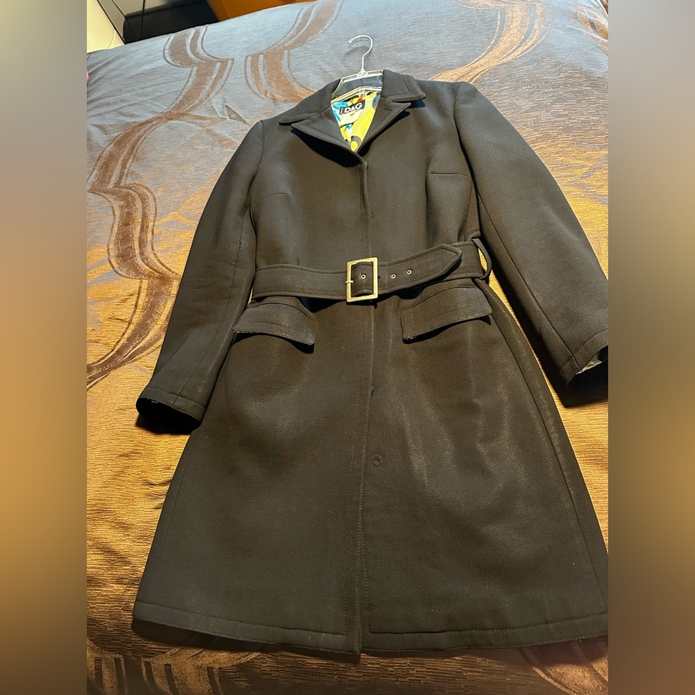 💯% D&G Black Coat with Belt - Authentic